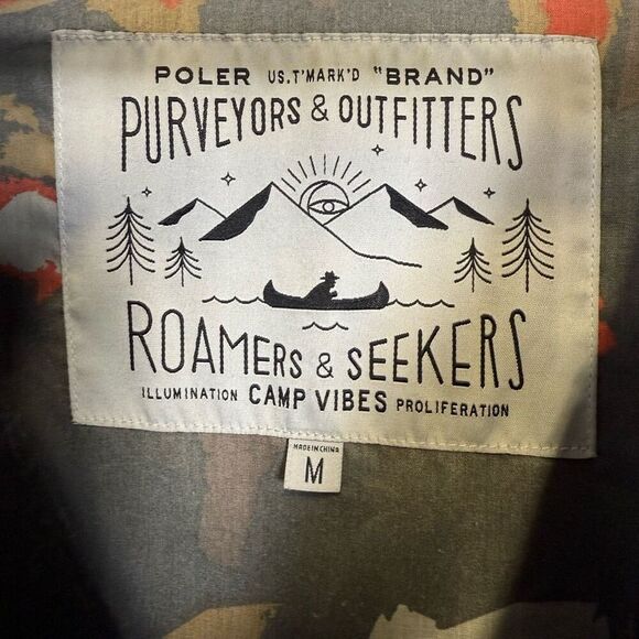 Poler Stuff Brand Purveyors & Outfitter Camp Vibes Chore Denim Jacket Black - Picture 4 of 9